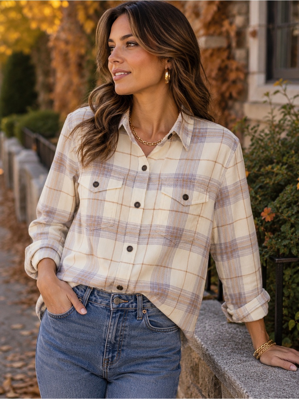Tilley | Organic Cotton Plaid Shirt | Medium